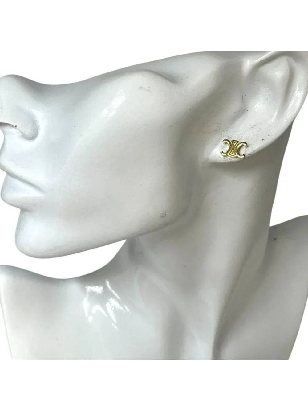 Celine Triomphe Earrings Gold Plated